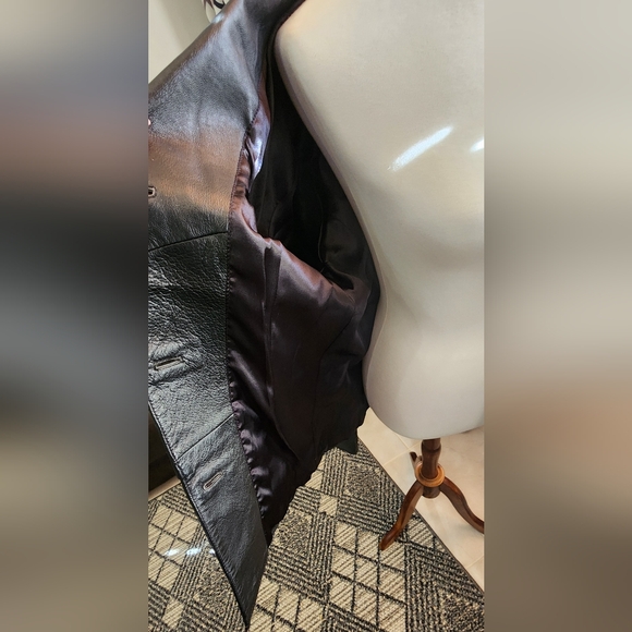 Leather Black Jacket Size Large Clio Leather - Picture 8 of 11